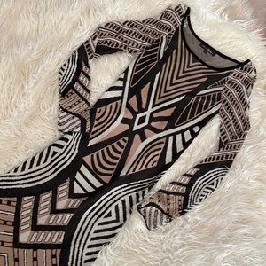 NWT Hot & Delicious Printed Knit MIDI Dress S/M